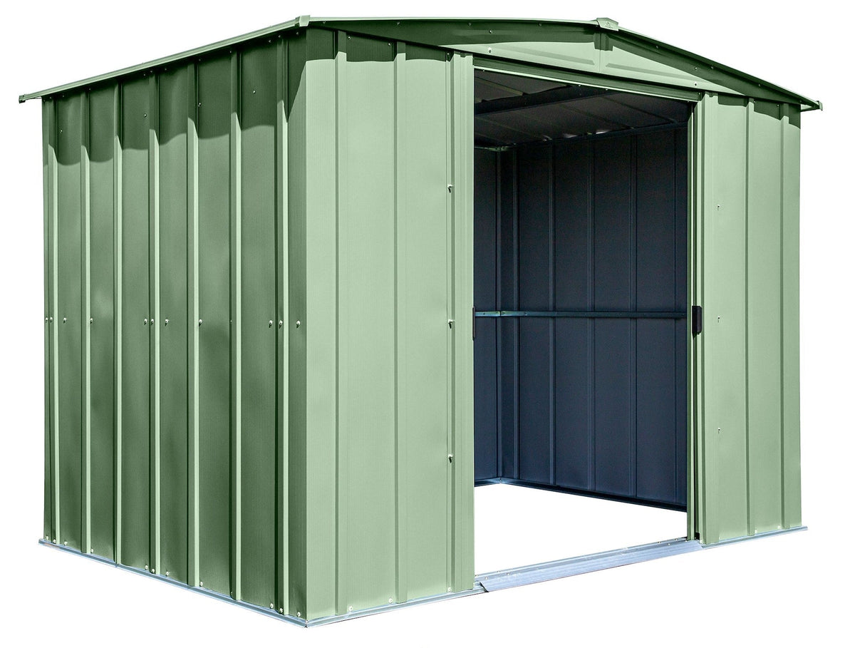 Classic Galvanized Steel Storage Shed, Sage Green, 8-ft x 6-ft B3B3 - product image 8