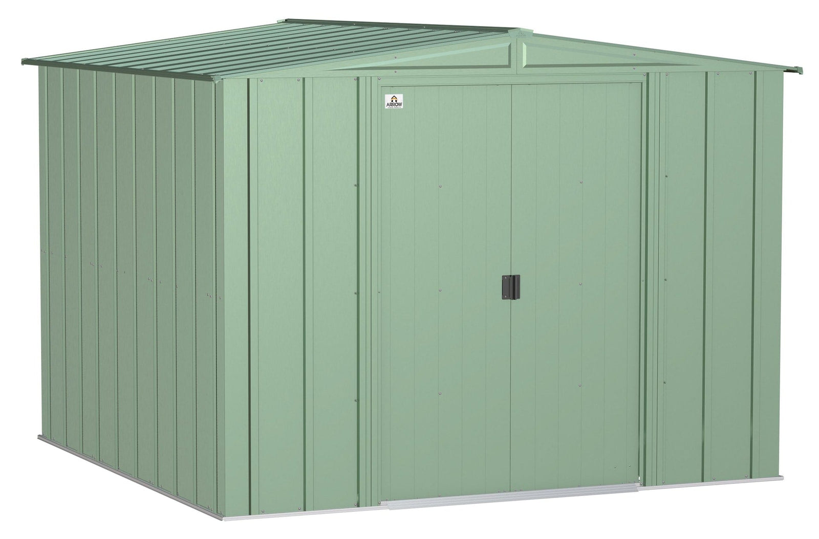Classic Galvanized Steel Storage Shed, Sage Green, 8-ft x 8-ft Z3R3 - product image 2