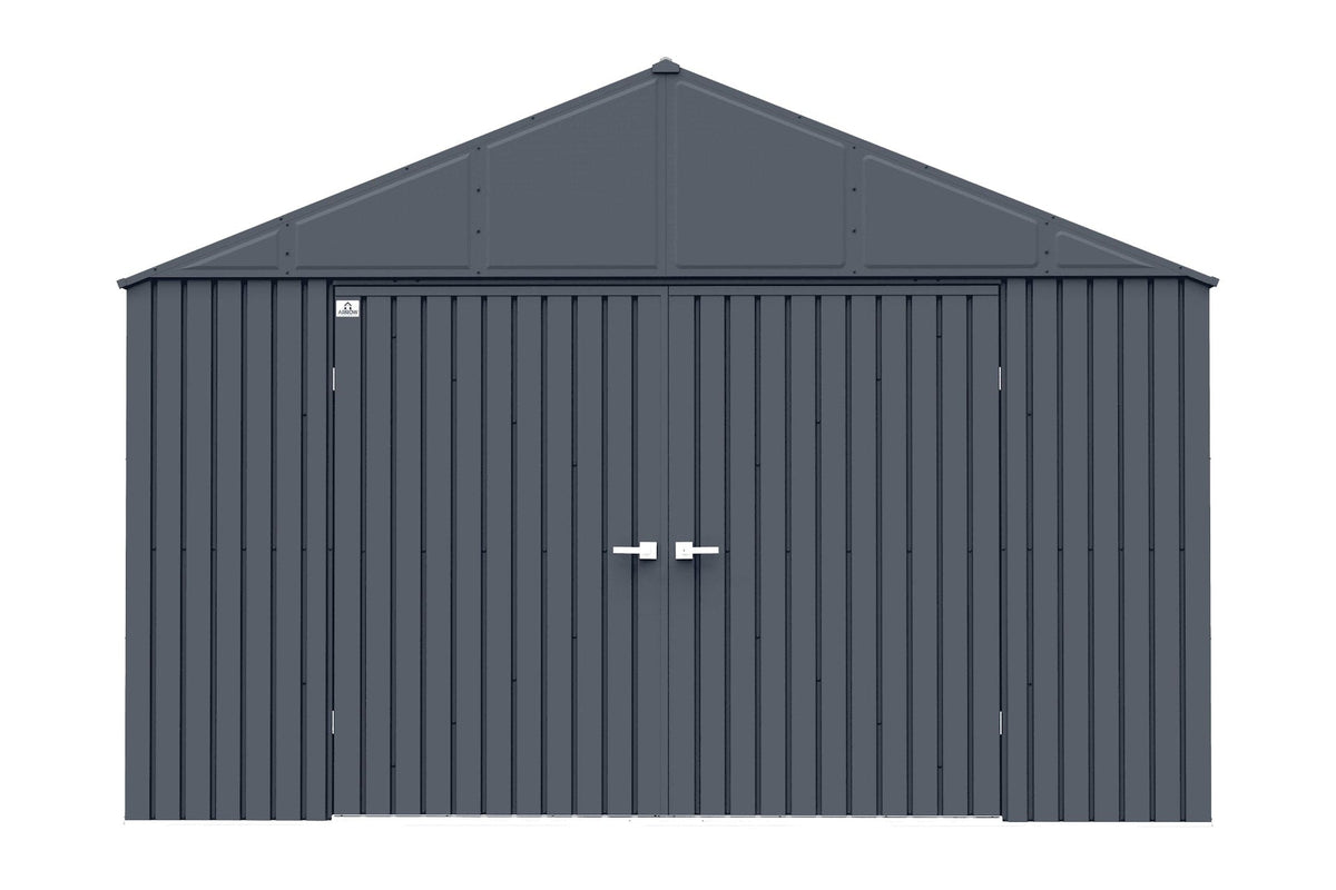 Elite 12x16-ft Anthracite Corrosion-Resistant Steel Storage Shed Y1O2 - product image 1