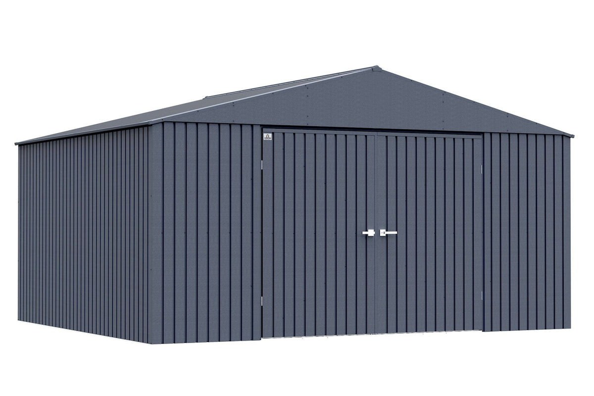Elite 14x12-ft Anthracite Corrosion-Resistant Steel Shed U3F6 - product image 5