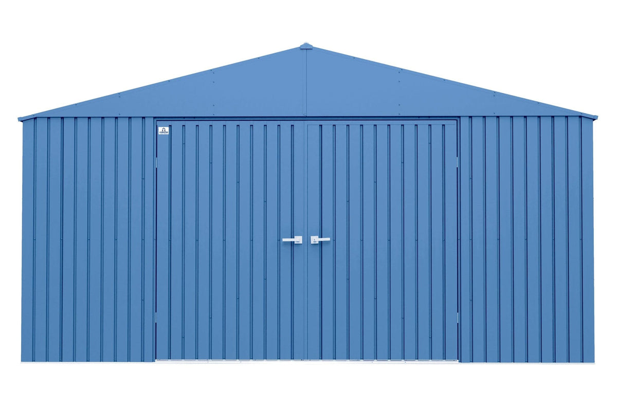 Elite 14x14-ft Corrosion-Resistant Blue Grey Steel Shed M6H8 - product image 1