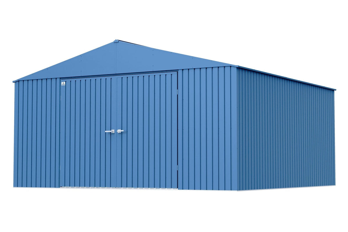 Elite 14x14-ft Corrosion-Resistant Blue Grey Steel Shed M6H8 - product image 2