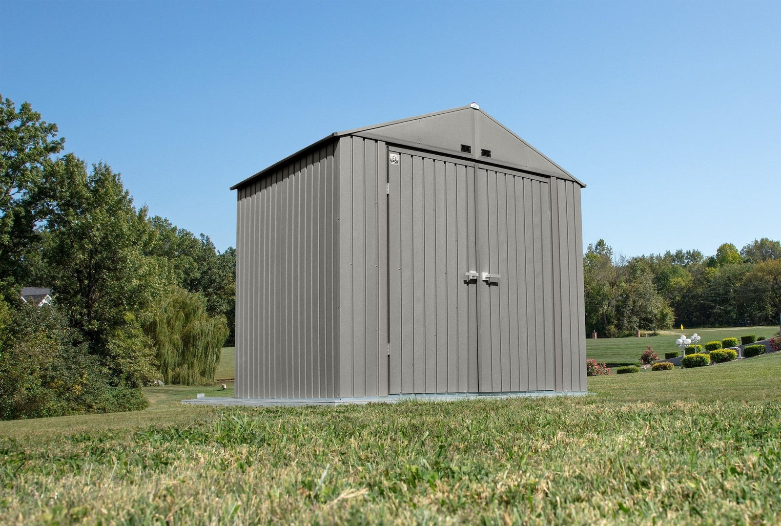 Elite Steel Storage Shed with Pent Roof, Cool Grey, 8-ft x 6-ft W9C5 - product image 4