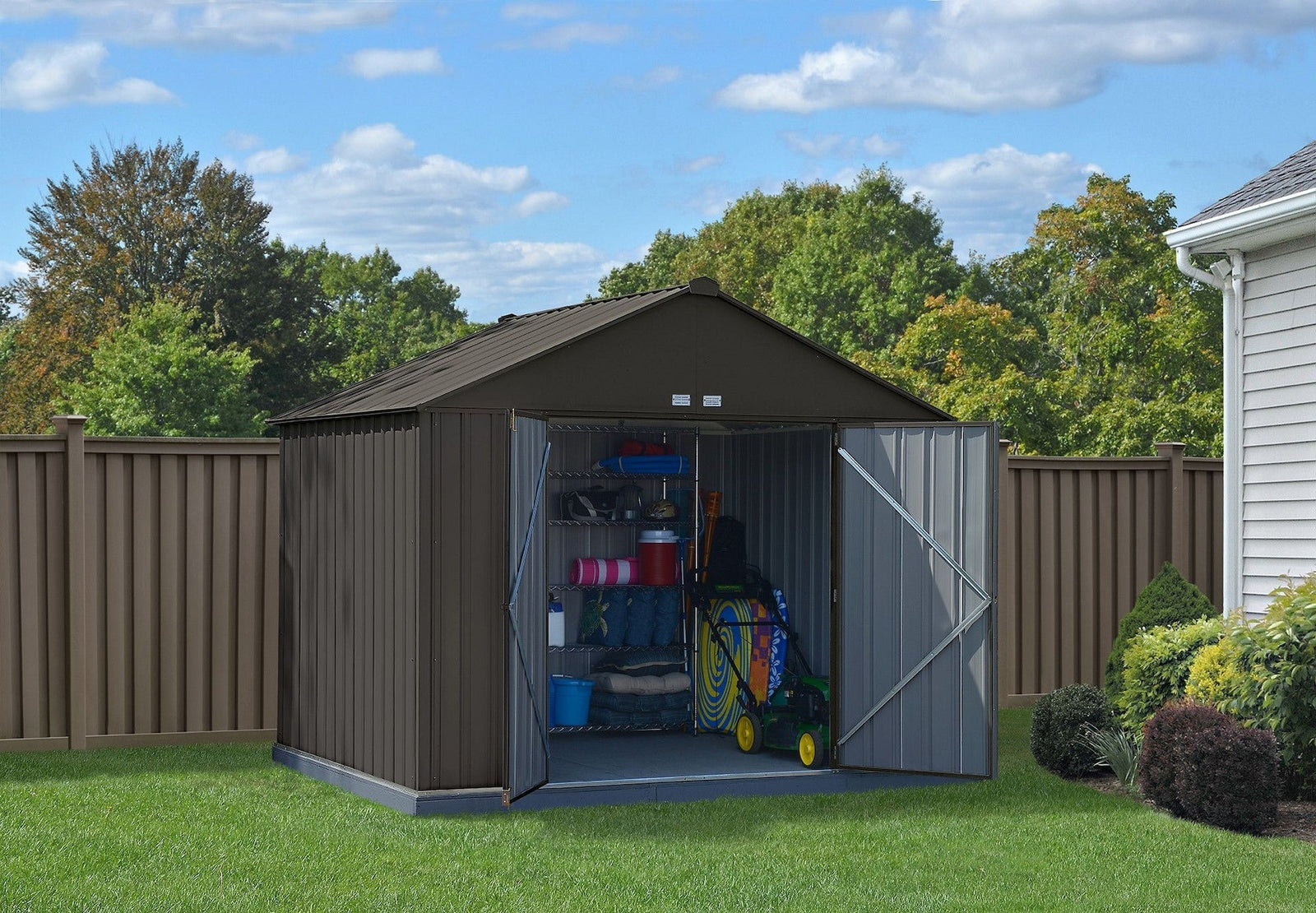 EZEE Galvanized Steel Storage Shed, Charcoal, 10-ft x 8-ft X8C1 - product image 7