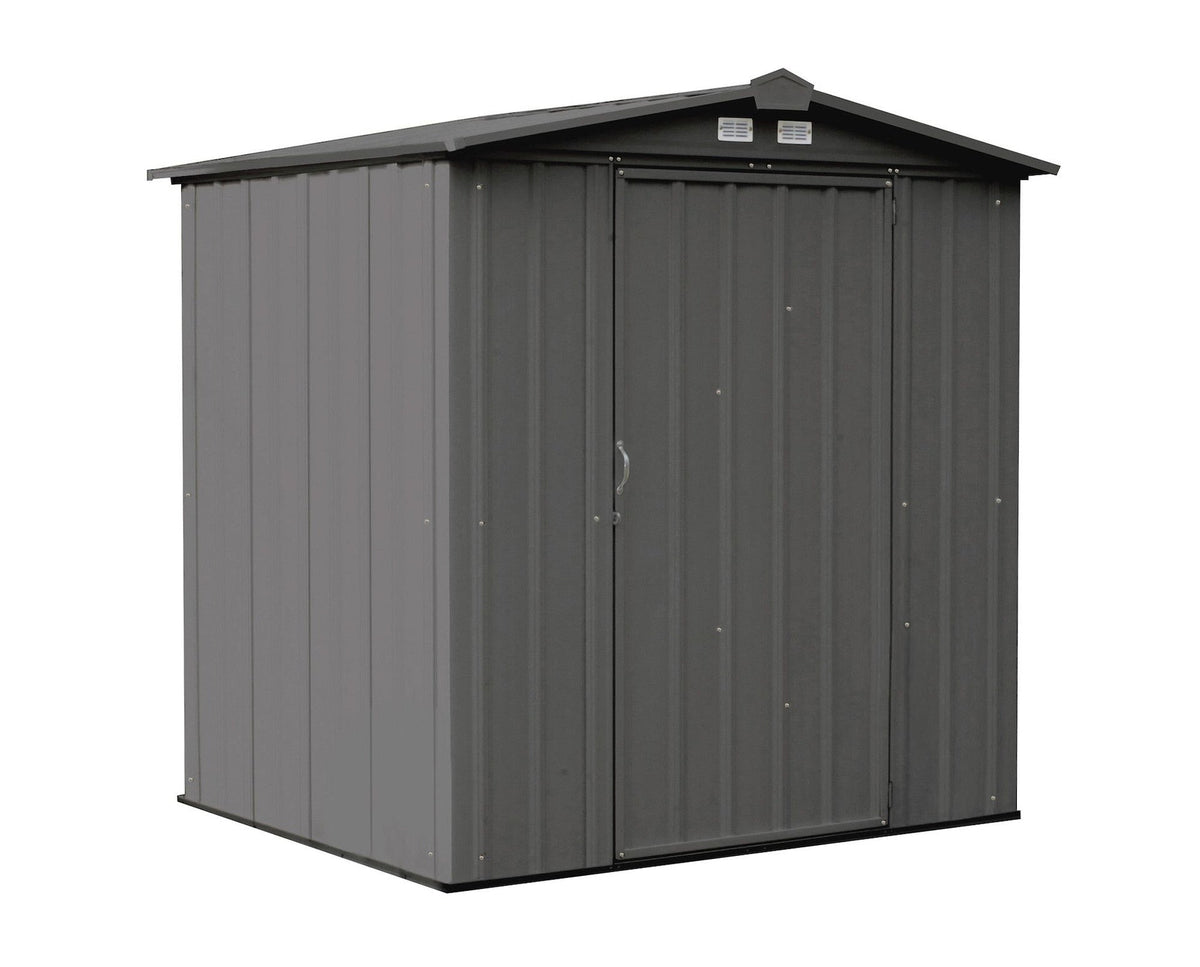 EZEE Galvanized Steel Storage Shed with Low Gable Roof, Charcoal, 6-ft x 5-ft U7Q4 - product image 1