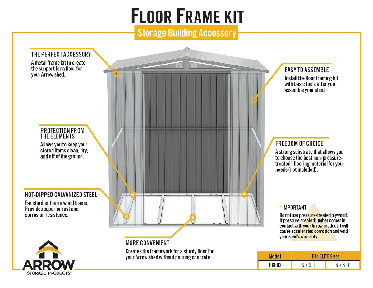 Floor Frame Kit for Elite 6x6-ft and 8x6-ft Sheds Z4M8 - product image 4