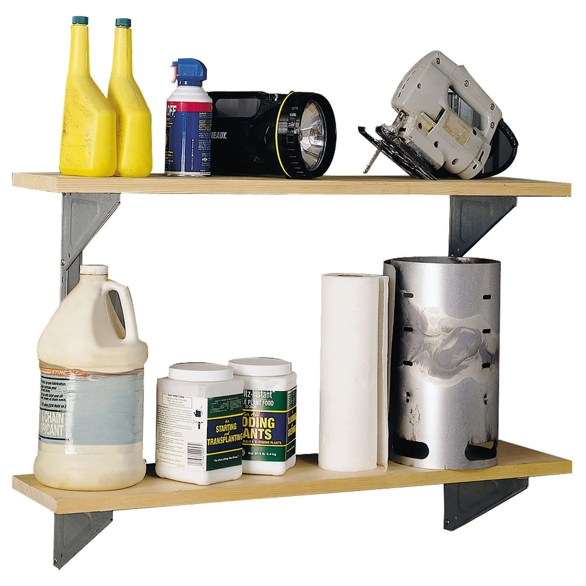Galvanized Steel Shelf Kit with Hanger and Brackets S4N3 - product image 1