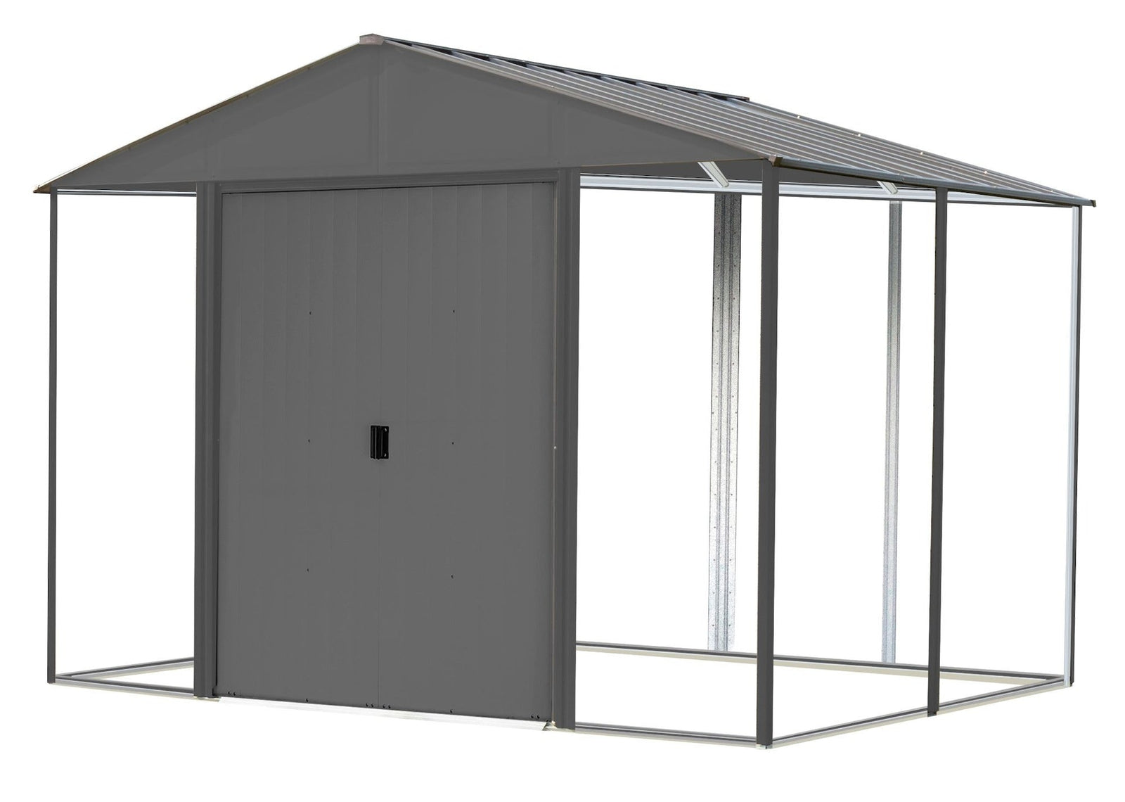 Ironwood Steel Hybrid Shed Kit, Anthracite, 10-ft x 8-ft E9L6 - product image 1