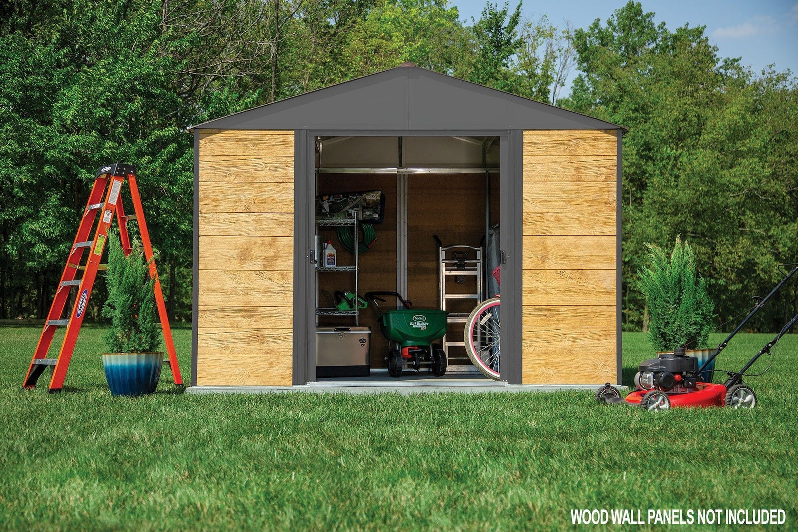 Ironwood Steel Hybrid Shed Kit, Anthracite, 10-ft x 8-ft E9L6 - product image 8