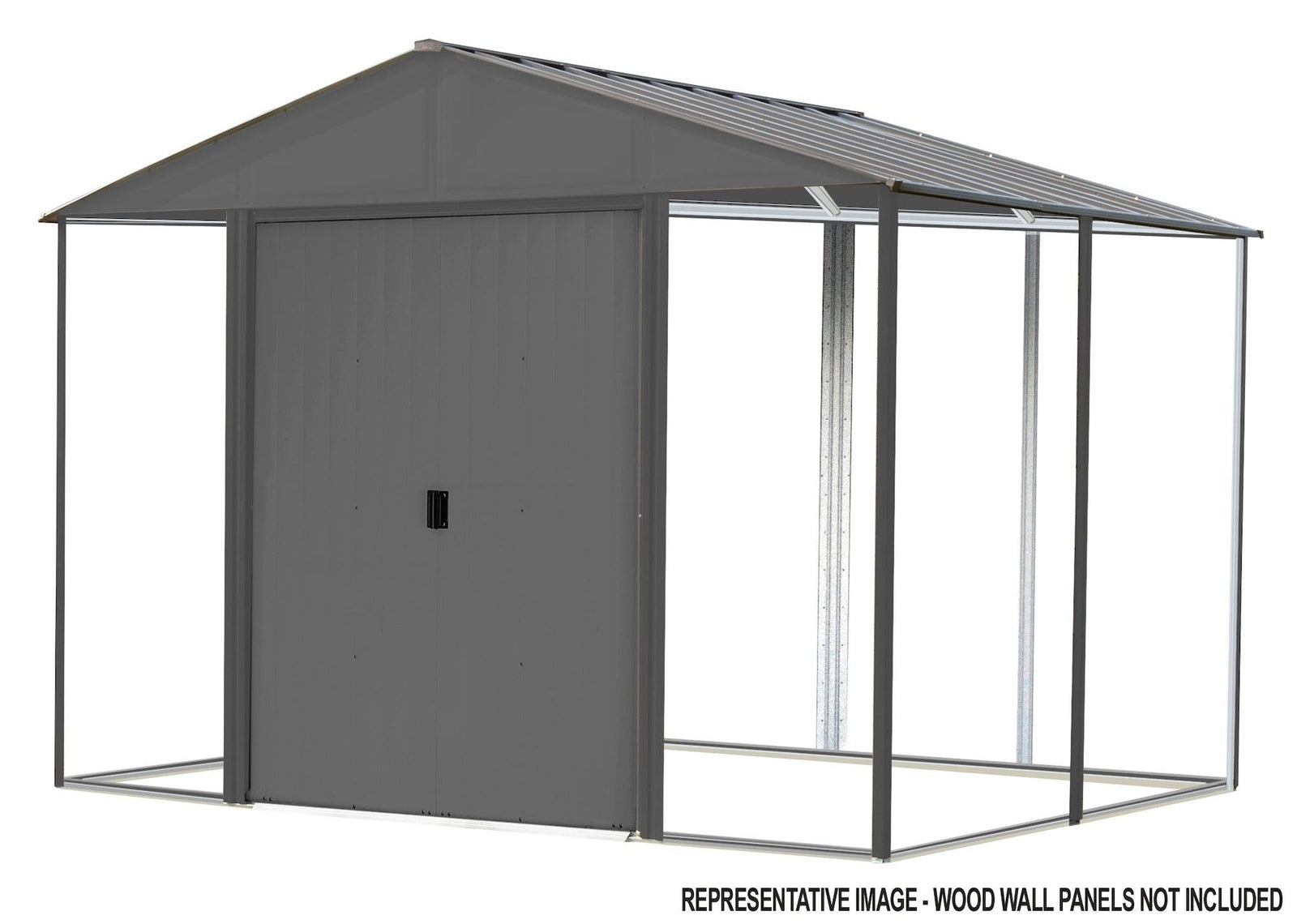 Ironwood Steel Hybrid Shed Kit, Anthracite, 8-ft x 8-ft G8H0 - product image 1