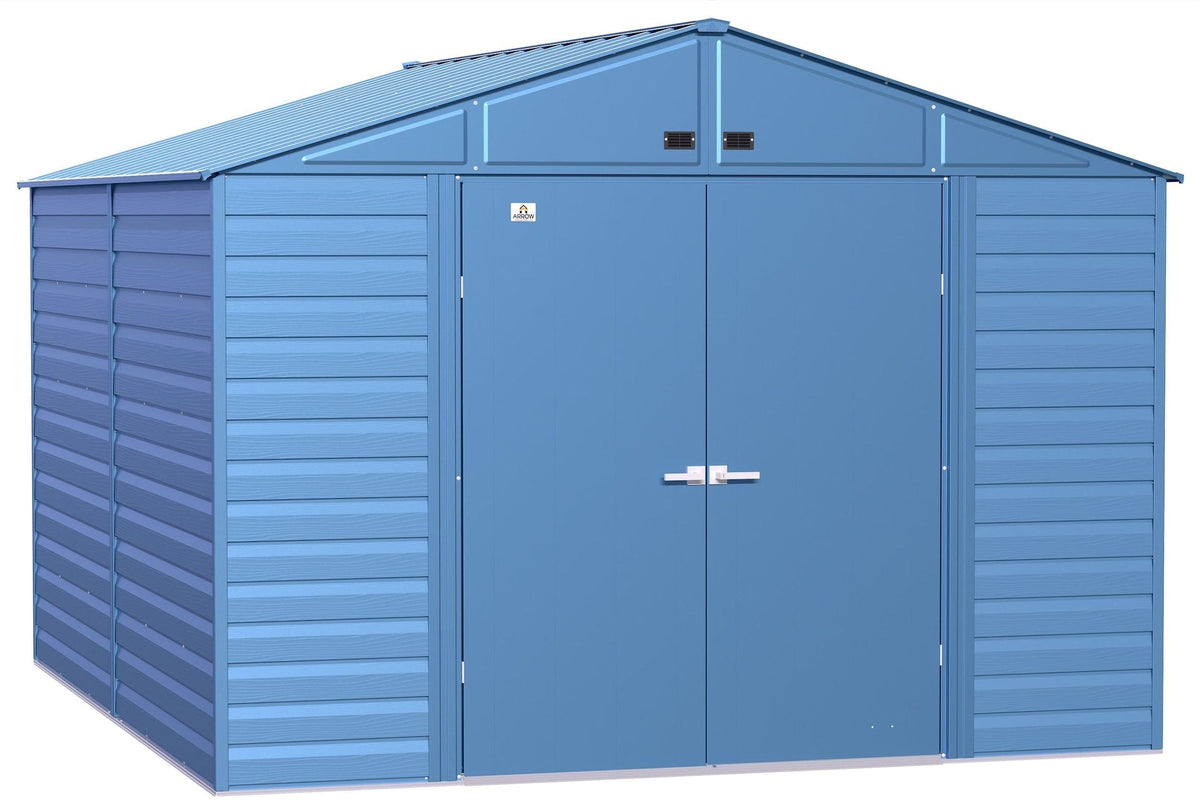 Select Galvanized Steel Storage Shed, Blue Grey, 10-ft x 12-ft Y7N4 - product image 1