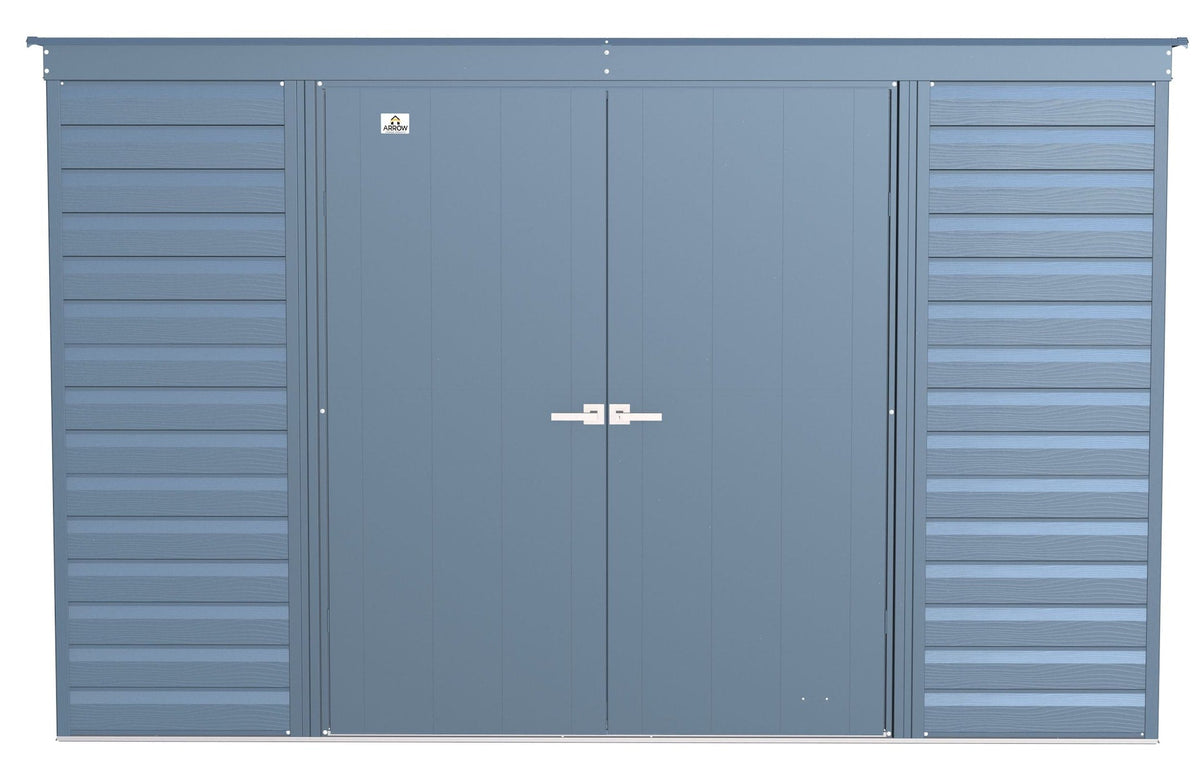 Select Galvanized Steel Storage Shed, Blue Grey, 10-ft x 4-ft O3M8 - product image 3