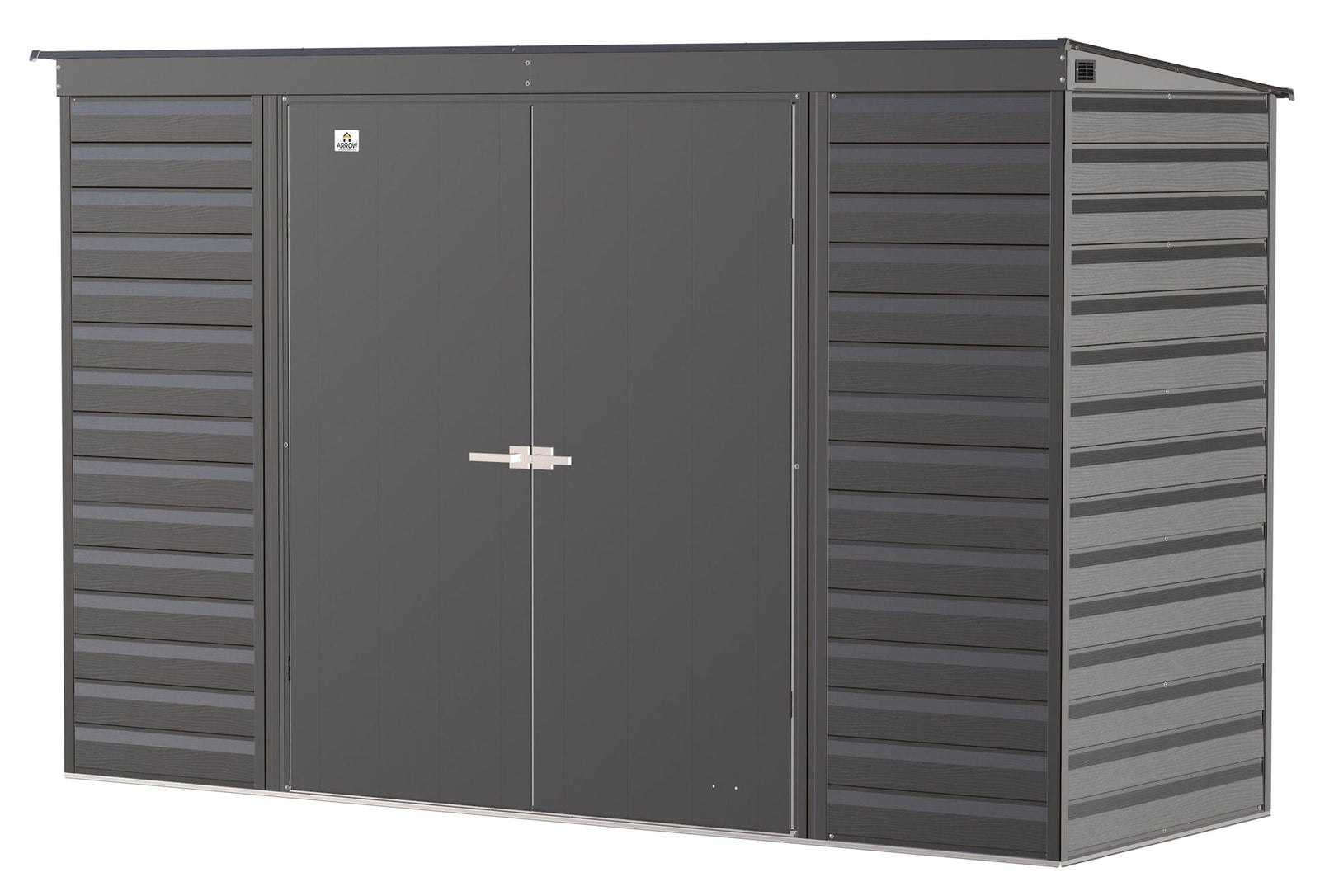 Select Galvanized Steel Storage Shed, Charcoal, 10-ft x 4-ft B6Z5 - product image 4