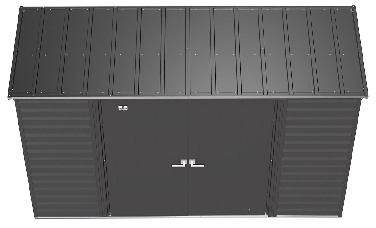 Select Galvanized Steel Storage Shed, Charcoal, 10-ft x 4-ft B6Z5 - product image 5