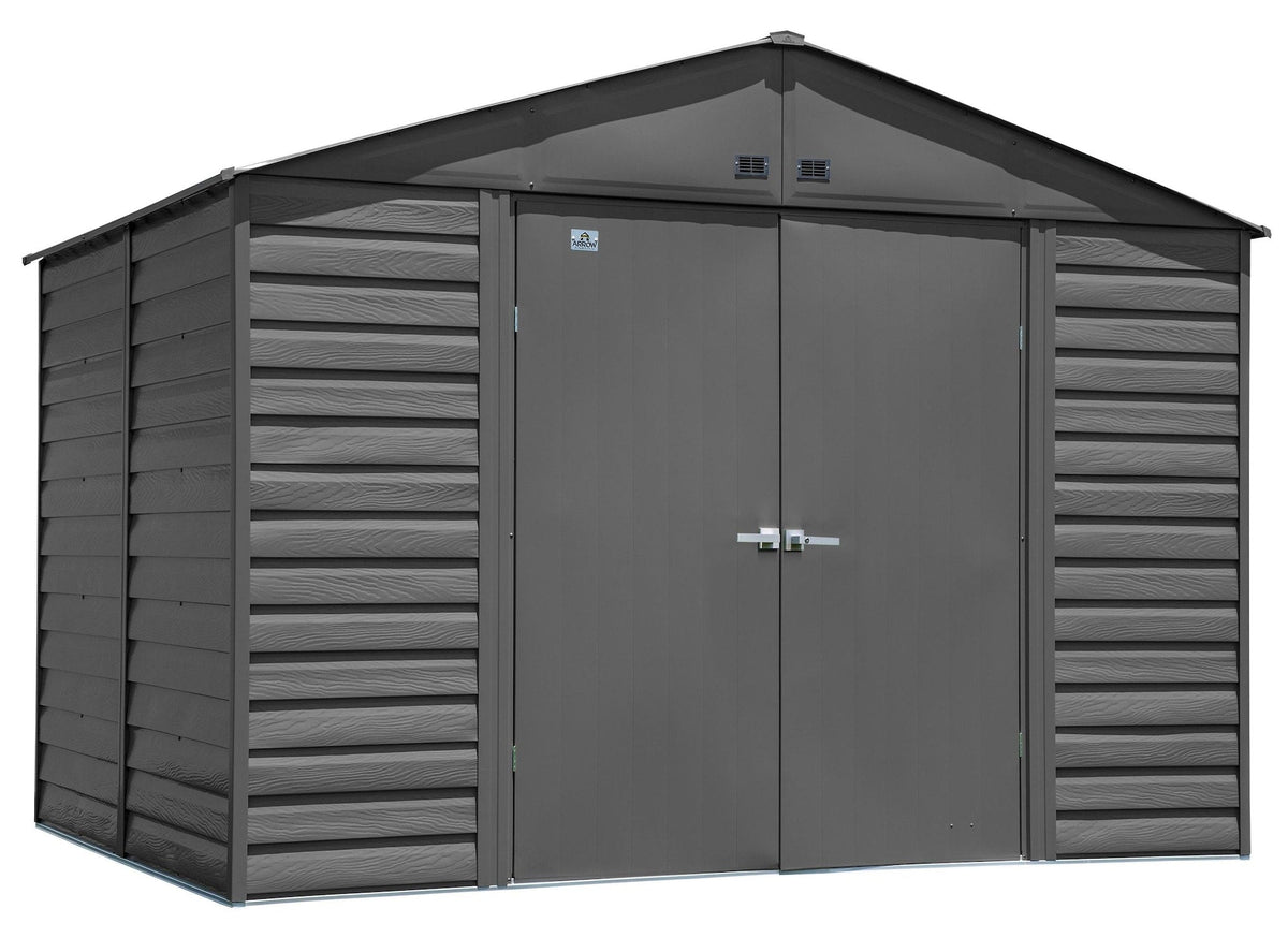 Select Galvanized Steel Storage Shed, Charcoal, 10-ft x 8-ft V0O9 - product image 2