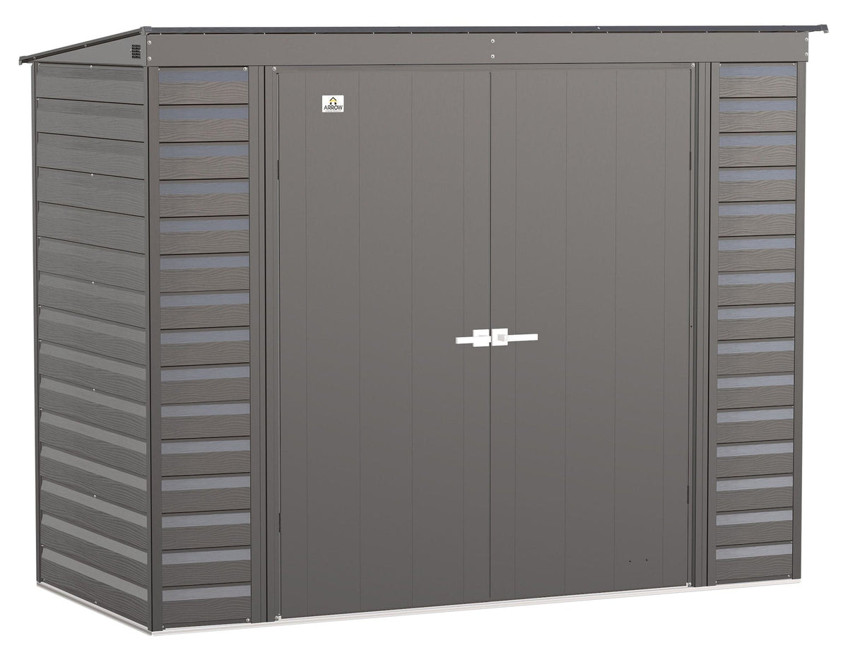 Select Galvanized Steel Storage Shed, Charcoal, 8-ft x 4-ft E3B7 - product image 2