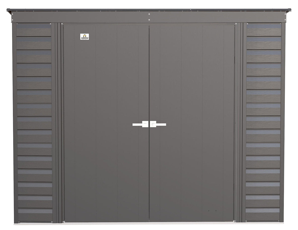 Select Galvanized Steel Storage Shed, Charcoal, 8-ft x 4-ft Y8K4 - product image 3