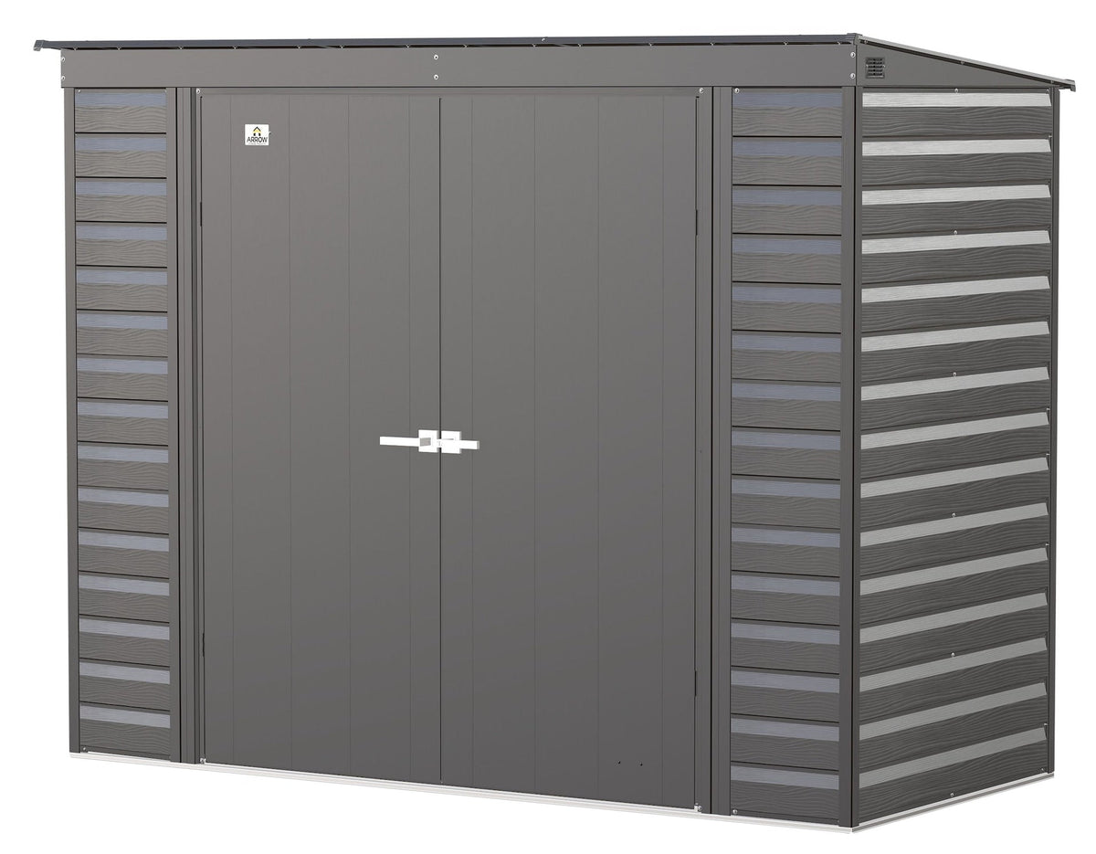 Select Galvanized Steel Storage Shed, Charcoal, 8-ft x 4-ft E3B7 - product image 4