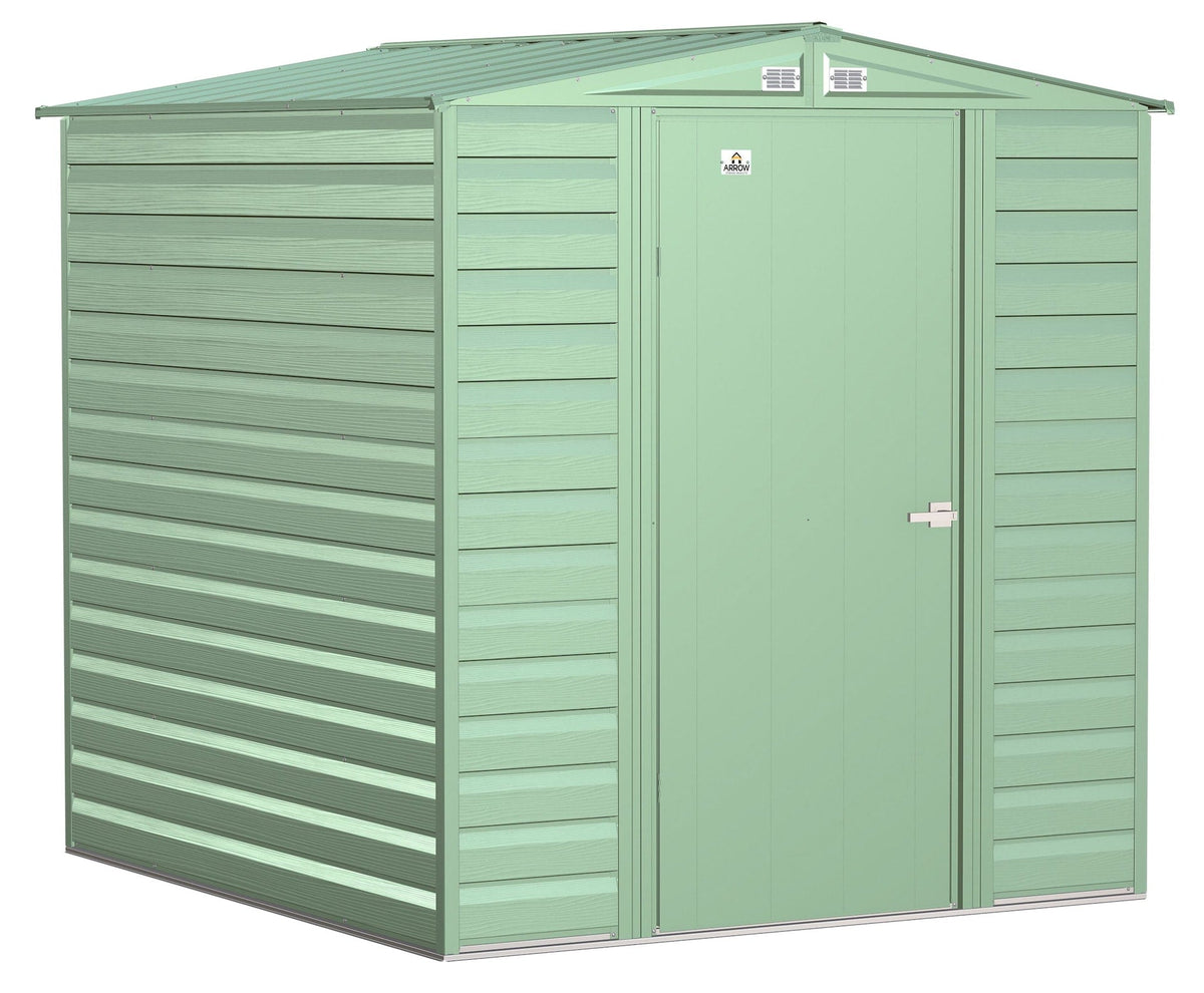 Select Galvanized Steel Storage Shed, Sage Green, 6-ft x 7-ft R6D1 - product image 4