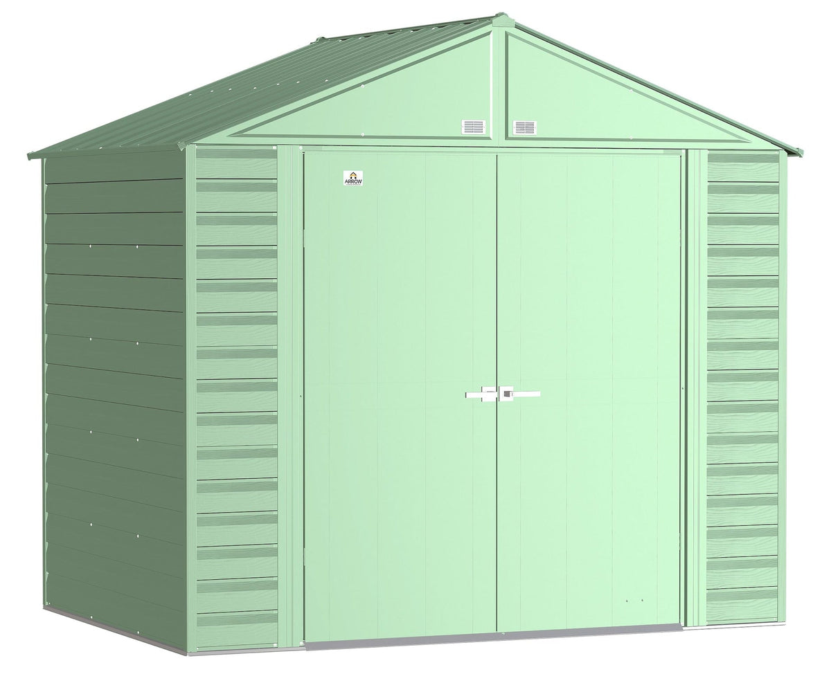 Select Galvanized Steel Storage Shed, Sage Green, 8-ft x 6-ft F4G4 - product image 1