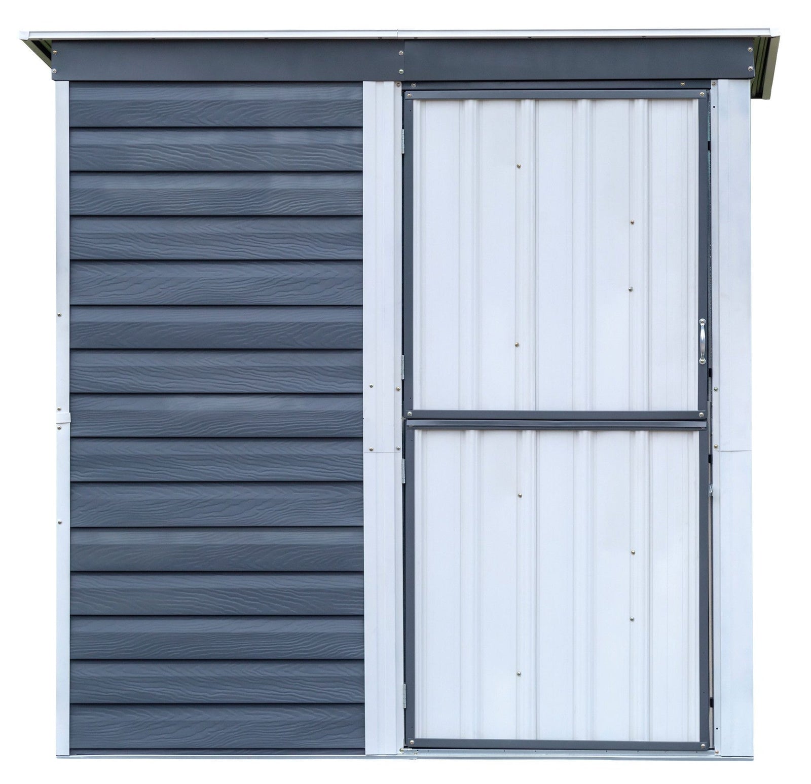 Shed-in-a-Box Steel Storage Shed, Charcoal/Cream, 6-ft x 4-ft Q5S5 - product image 2