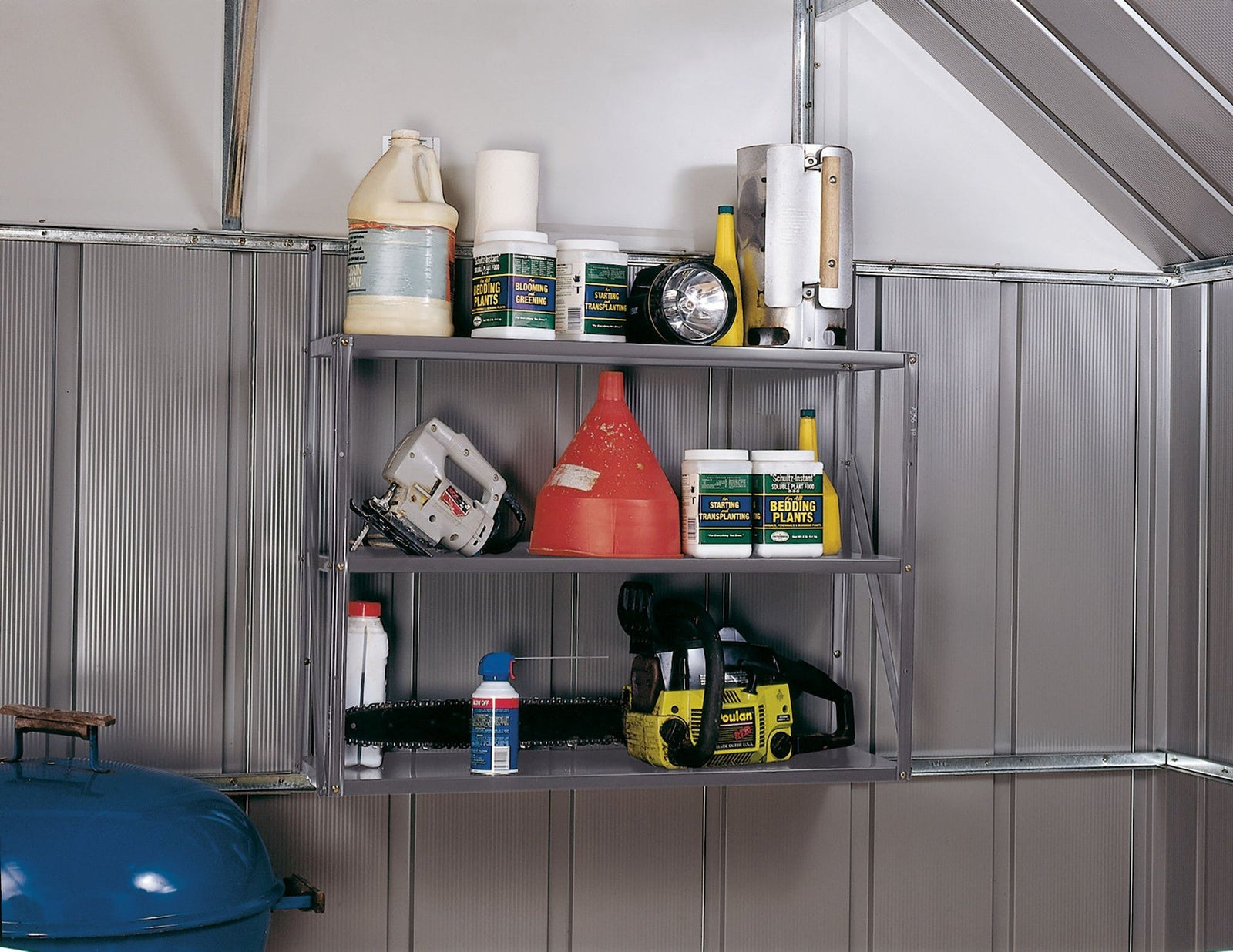 Telescoping 3-Tier Galvanized Steel Shelf Kit Z8E0 - product image 2