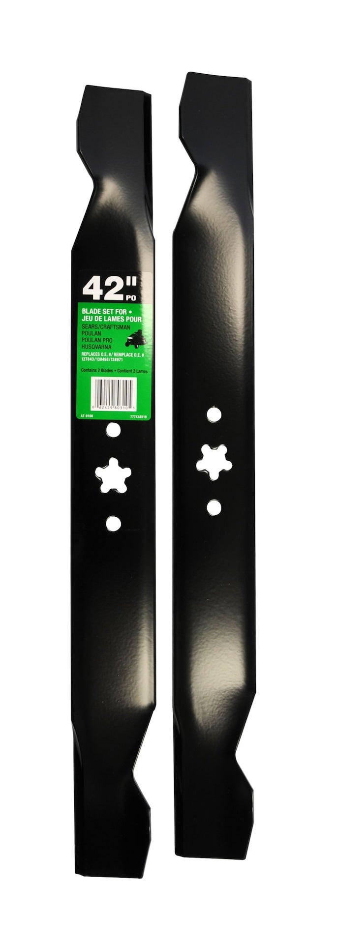 Lawn Tractor Two Replacement Blade Set, 42-in, Black L5V6 - product image 2