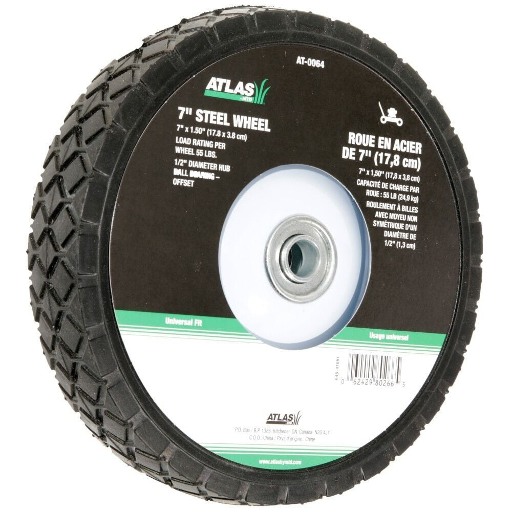 Steel Mower Wheel with Ball Bearings, 7-in B6U7 - product image 2