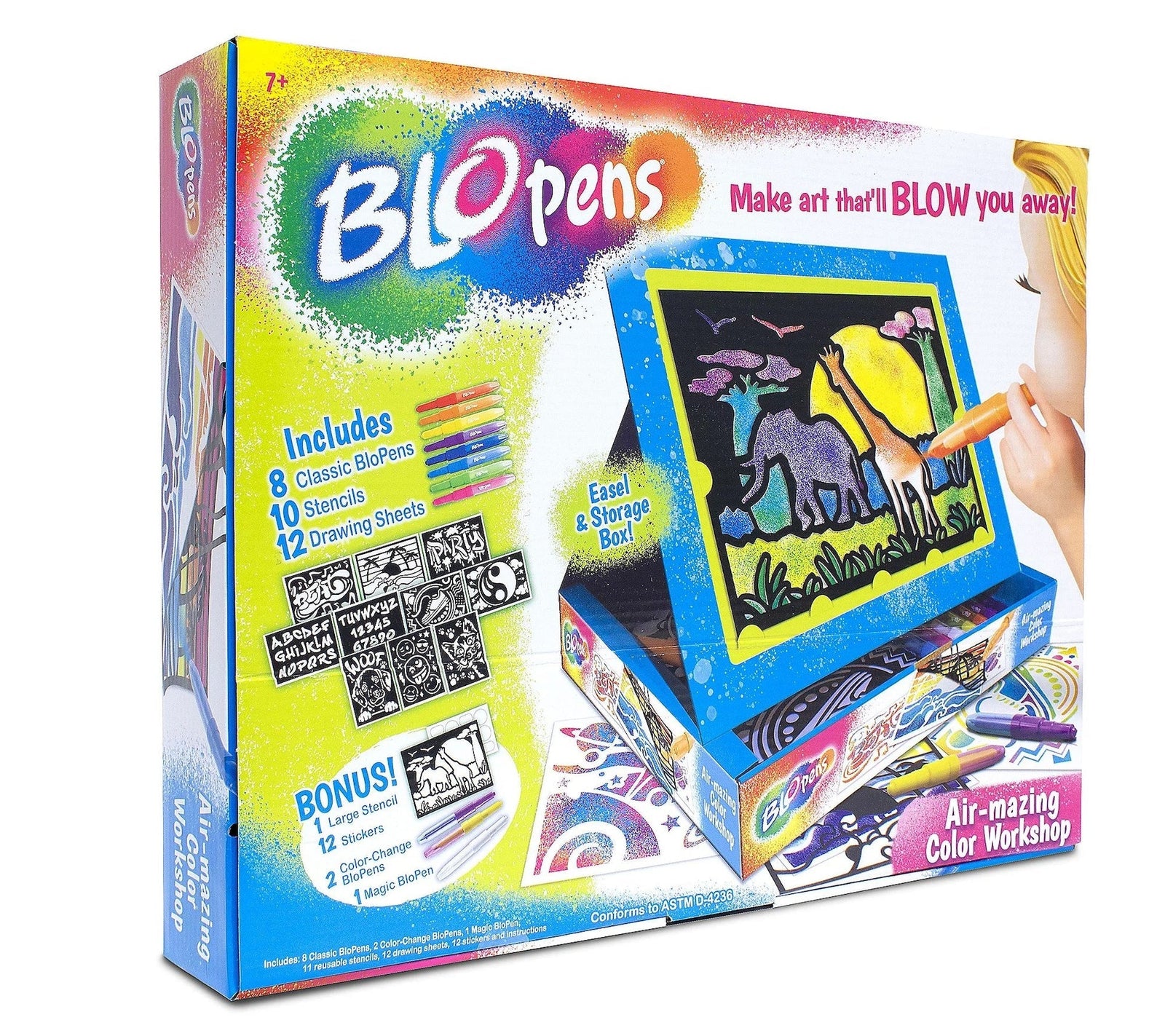 Air-Mazing Colour Workshop Kit with 10 Stencils, Ages 7+ E4Y4 - product image 2