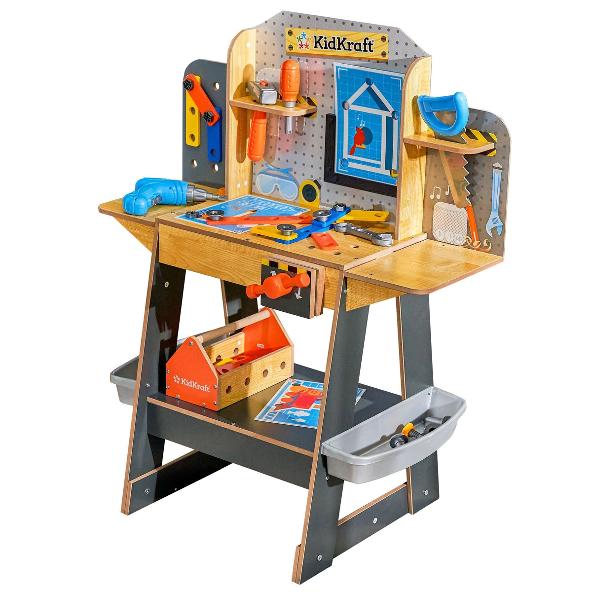 Build Wooden Play Workbench with 40+ Accessories, Ages 3+ X5E5 - product image 1
