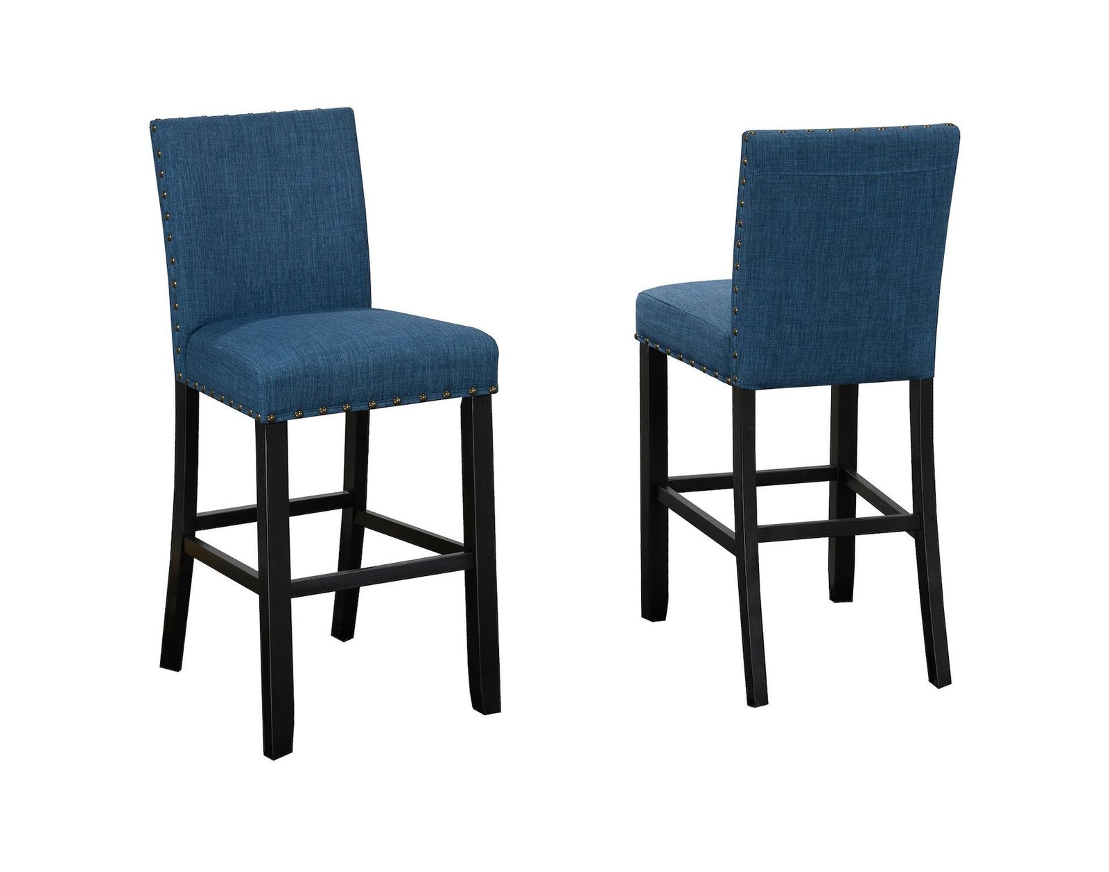 Alex Blue Counter/Bar Stool with Back Rest, 2-pc D7J9 - product image 1