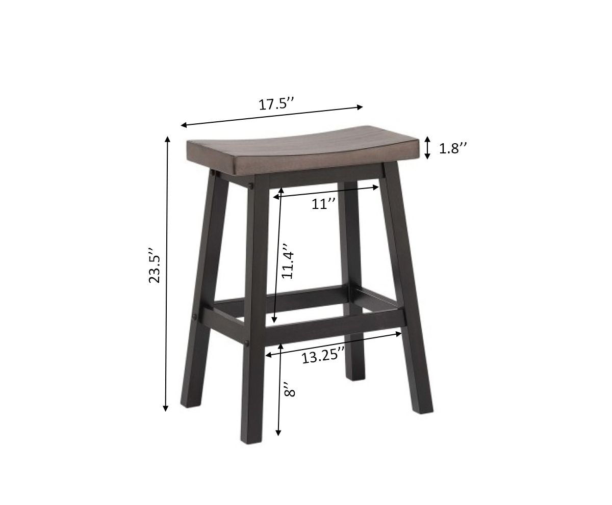Arnold Oak/Dark Grey Counter/Bar Stool with Back Rest, 2-pc O5O1 - product image 3