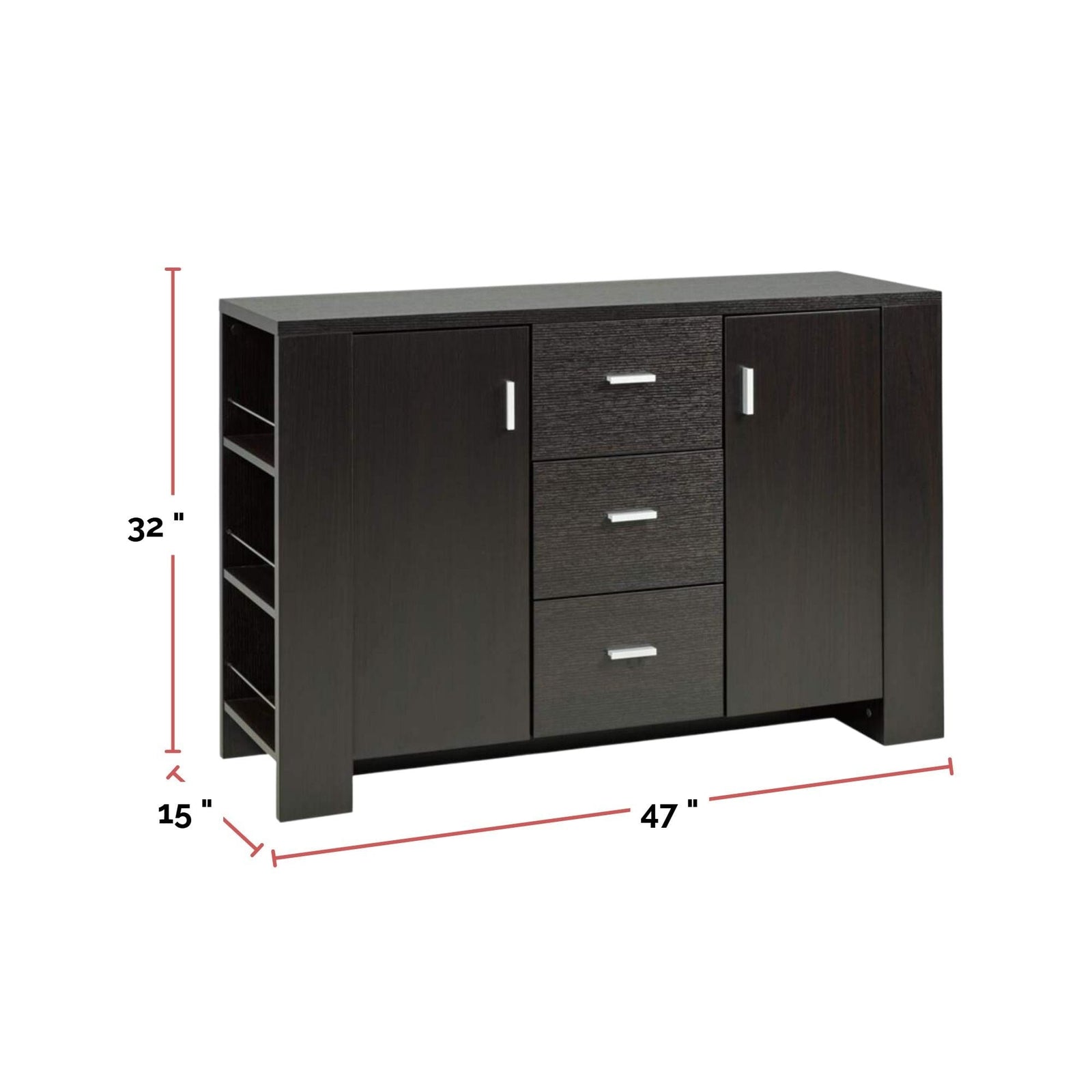 Ashton Freestanding Dining Buffet/Server with Storage, Dark Cherry M2U2 - product image 2