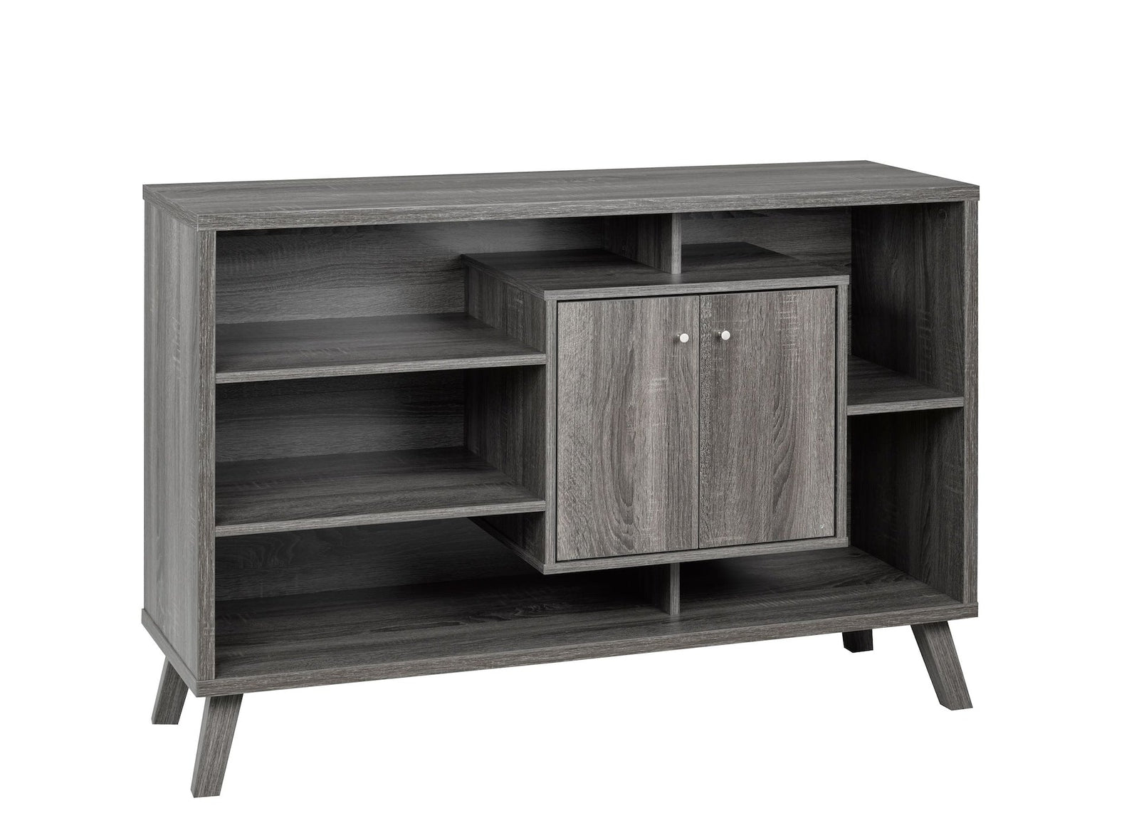 Multi-Tier Wooden Dining Buffet/Server with Storage, Grey F0W5 - product image 1