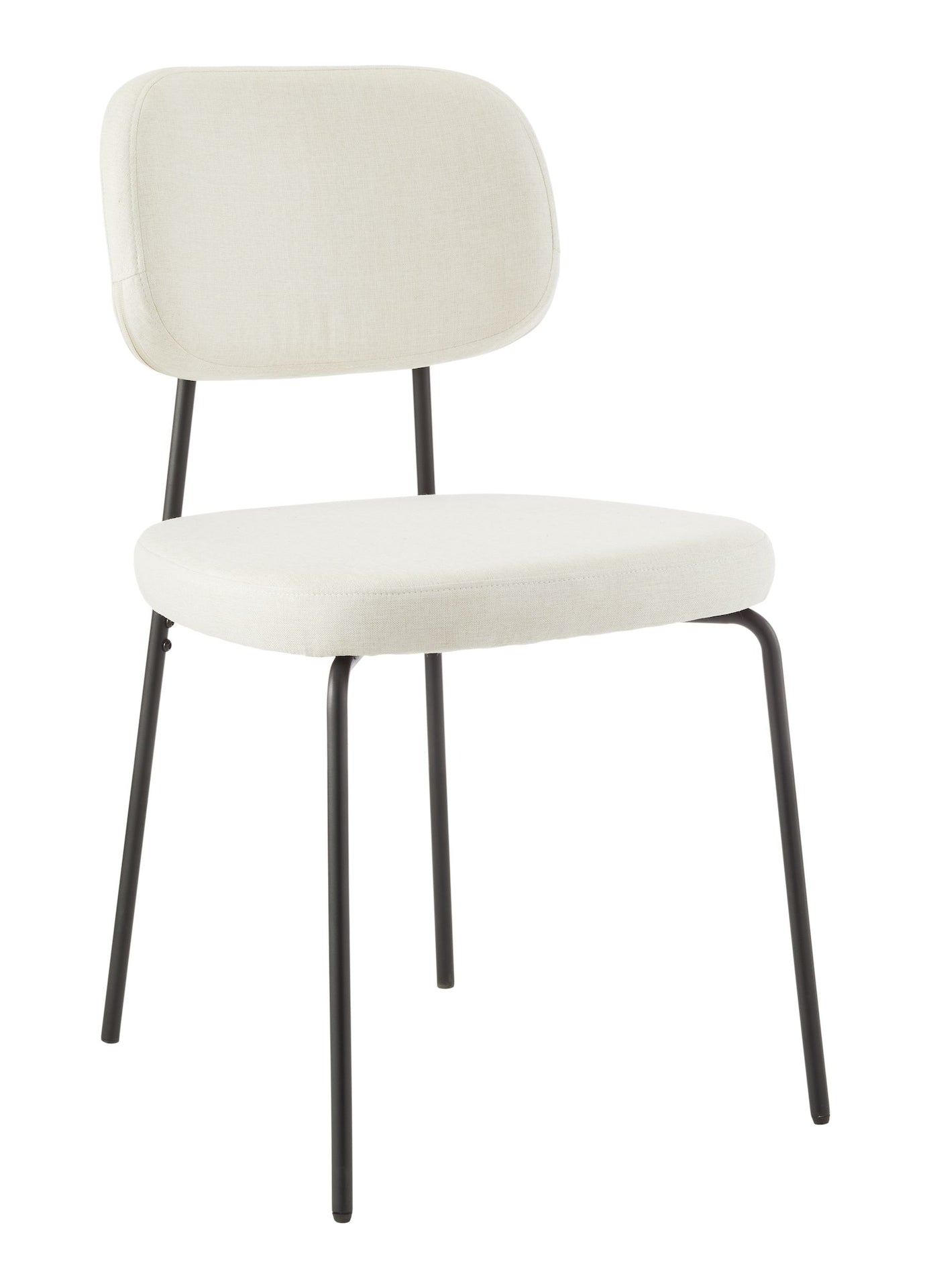 Evelyn Upholstered Fabric Dining Chair, Off-White/Light Grey C2K2 - product image 1