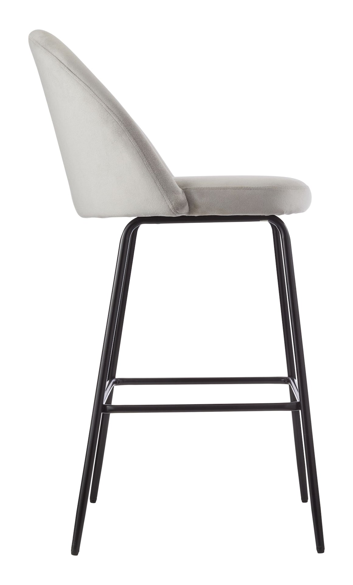 Koen Bar Elegant Counter Stool with Footrest, Grey W2R5 - product image 3