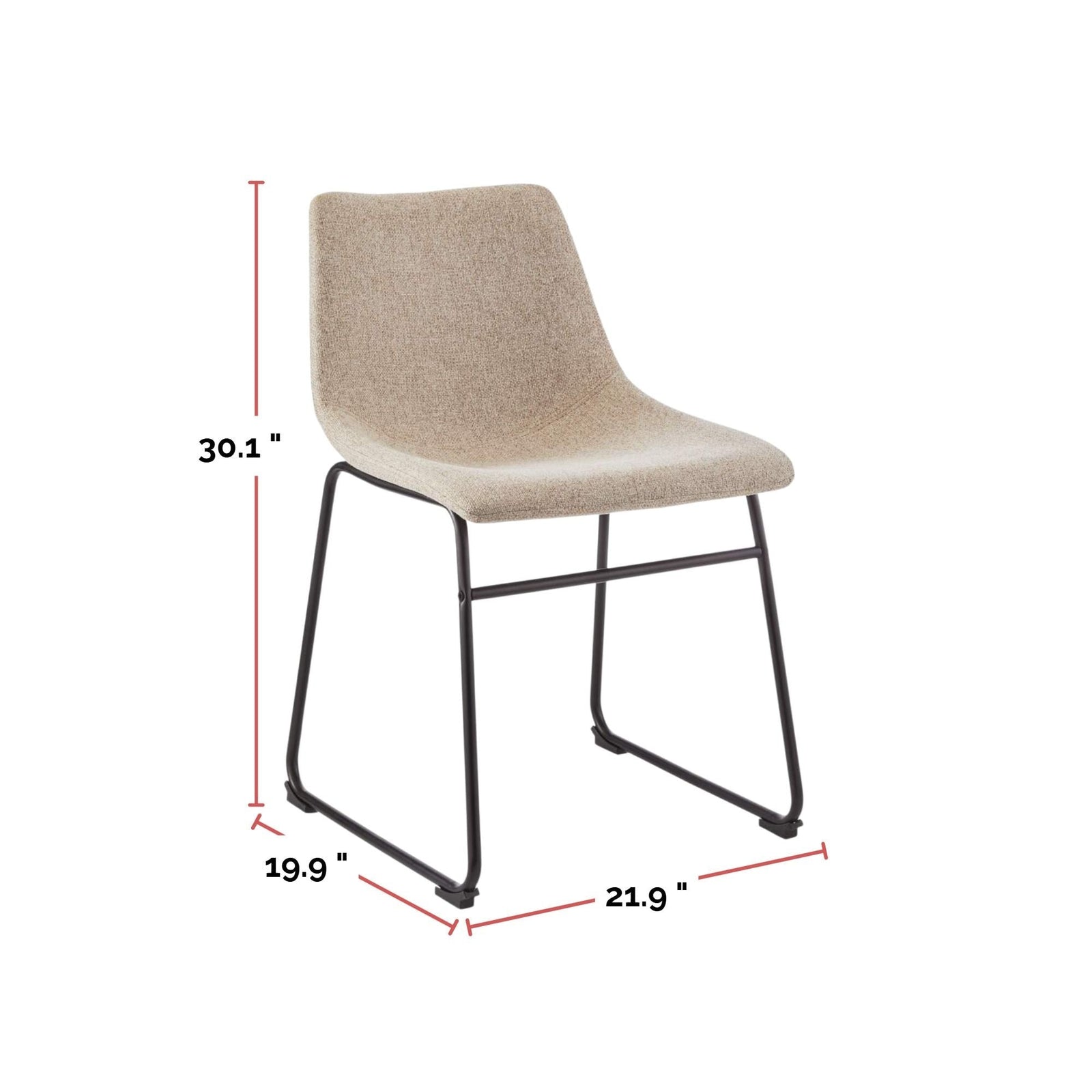 Scottie Modern Fabric Dining Chair, Dark Grey G5D0 - product image 6