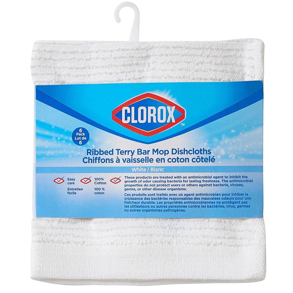 Ribbed Terry Bar Mop Dishcloth Kitchen Set, 12-in x 12-in, 6-pk T8I8 - product image 2