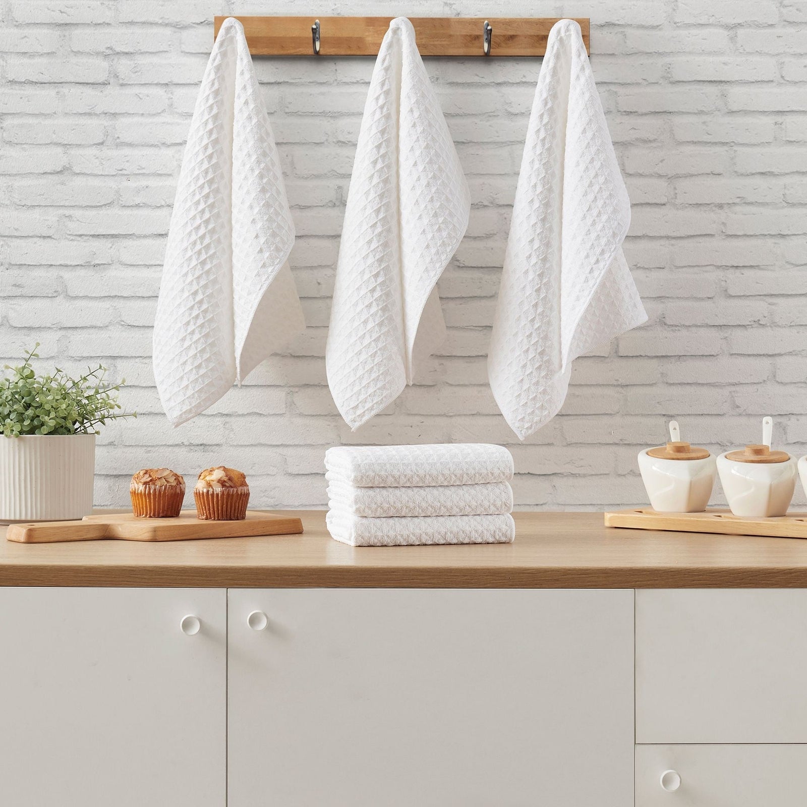 Waffle Microfiber Kitchen Dishcloths, 16-in x 19-in, 6-pk B6P0 - product image 5
