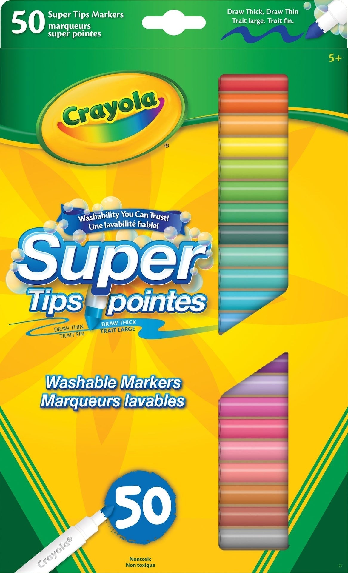 Super Tips Washable Markers, 50 Pieces, Multicolour U7T6 - product image 1