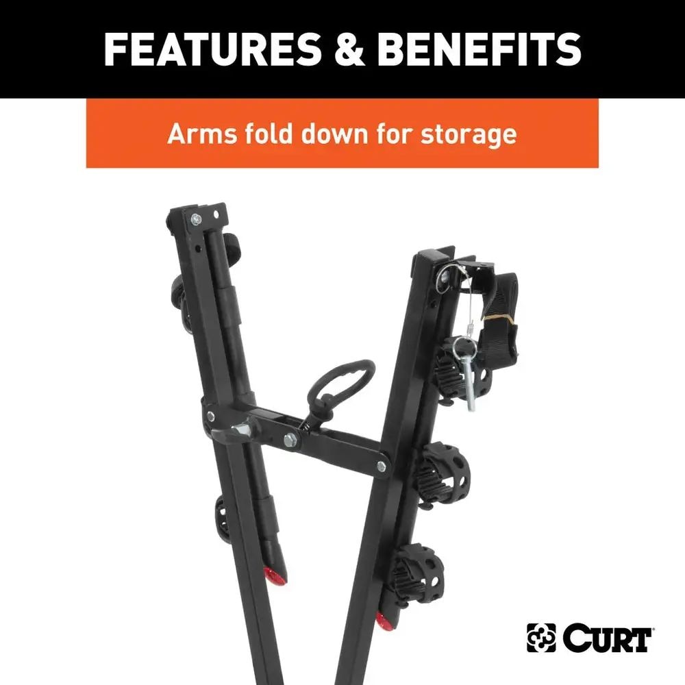 18013 Clamp-On 3-Bike Hitch Mount Bike Rack, Fits Over 2-in Receiver, Black P0M2 - product image 3