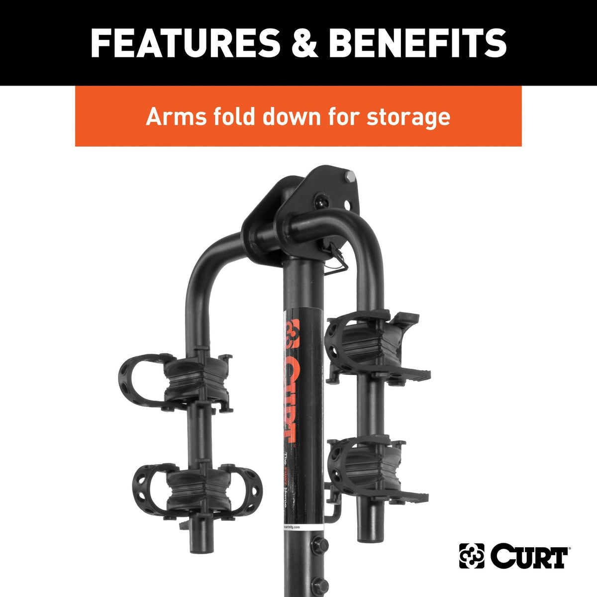 18021 Hitch Mounted Bike Rack, Fits 1-1/4" and 2" Receiver, 2 Bikes F9T4 - product image 8