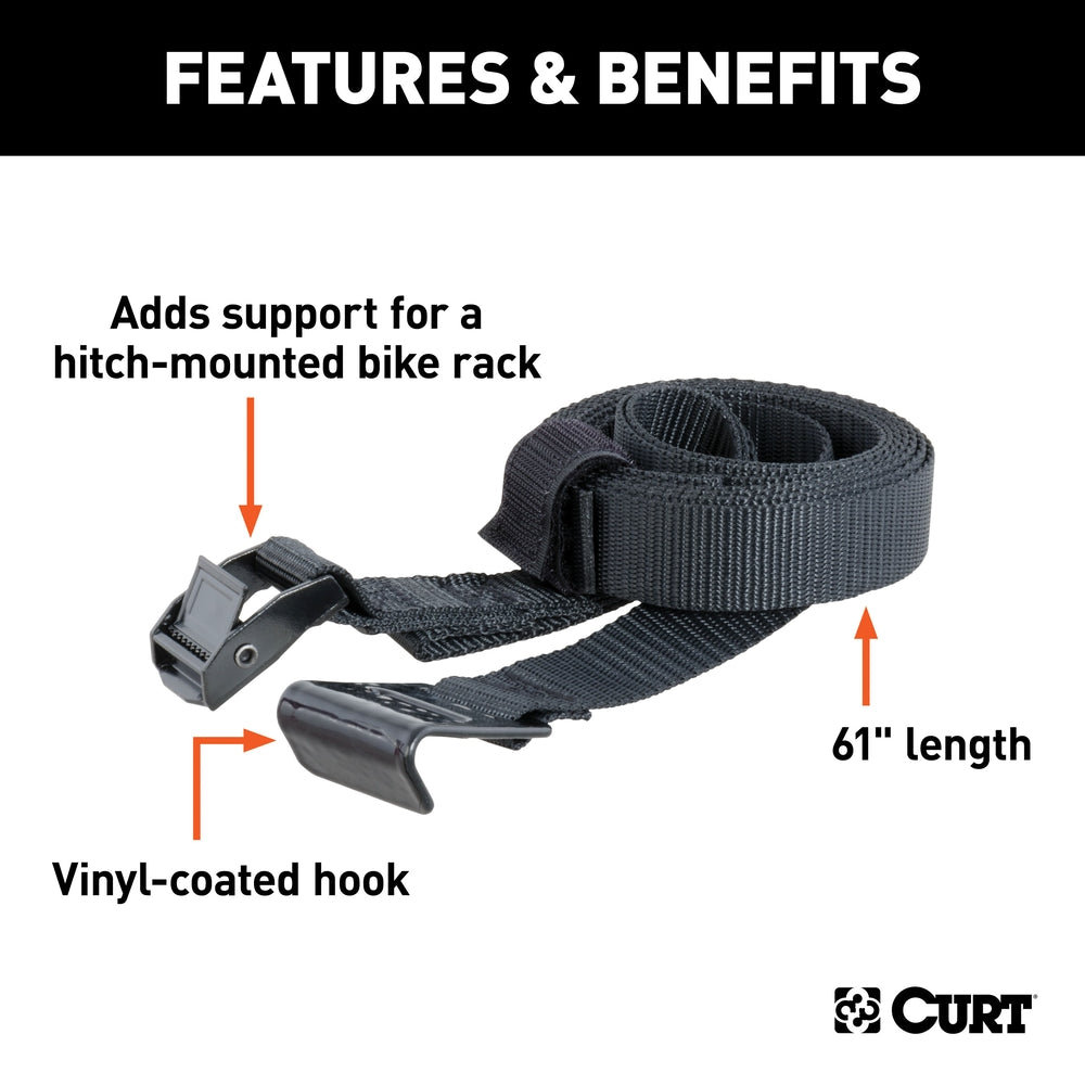 18050 Support Strap Stabilizer For Hitch-Mounted Bike Rack, 61-in, Black O7N8 - product image 3