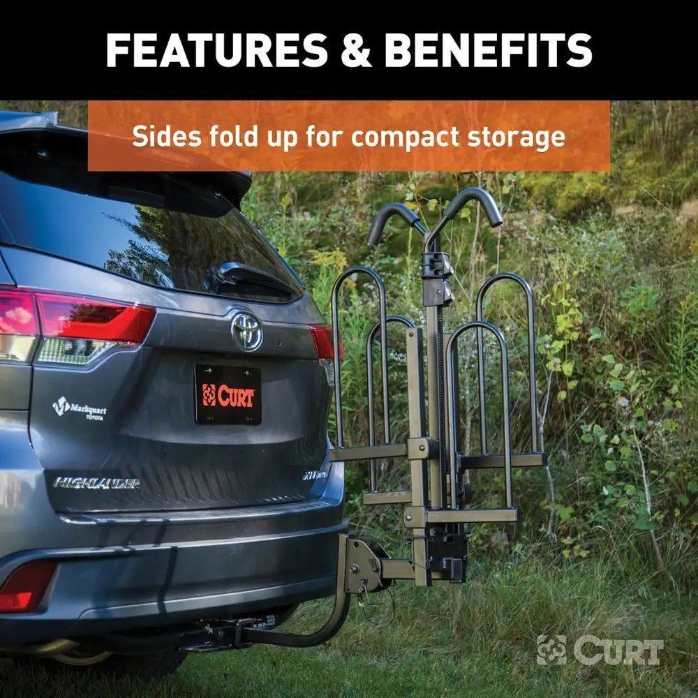 18085 2-Bike Tray-Style Hitch Mount Bike Rack, Fits 1-1/4, 2-in Receiver, Black F4Y7 - product image 4