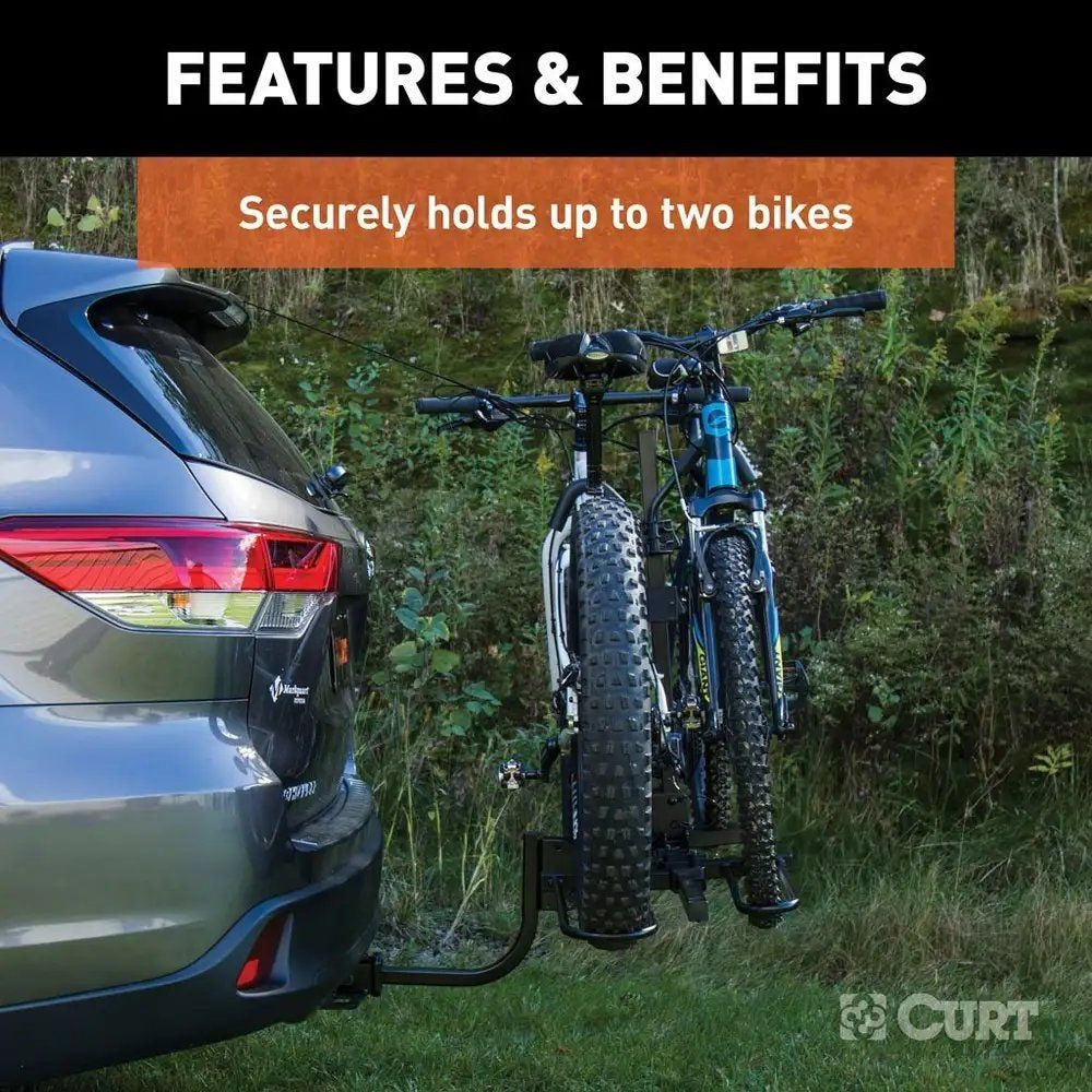 18085 2-Bike Tray-Style Hitch Mount Bike Rack, Fits 1-1/4, 2-in Receiver, Black F4Y7 - product image 7