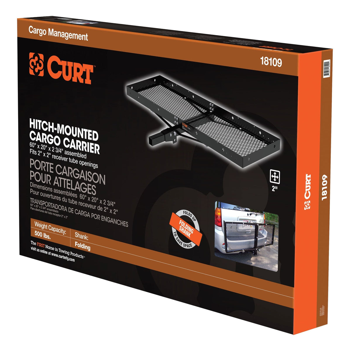 18109 Steel Tray-Style Cargo Carrier, 60 x 20-in, 500-lb L1Y3 - product image 2