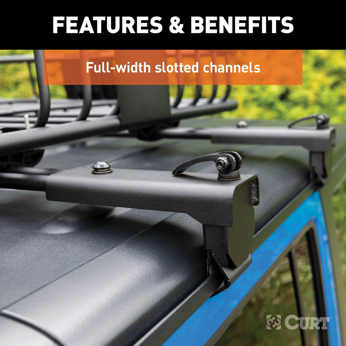 18119 Quick-Release Roof Rack Crossbars, Black Steel, Select Wrangler JK K9B4 - product image 7