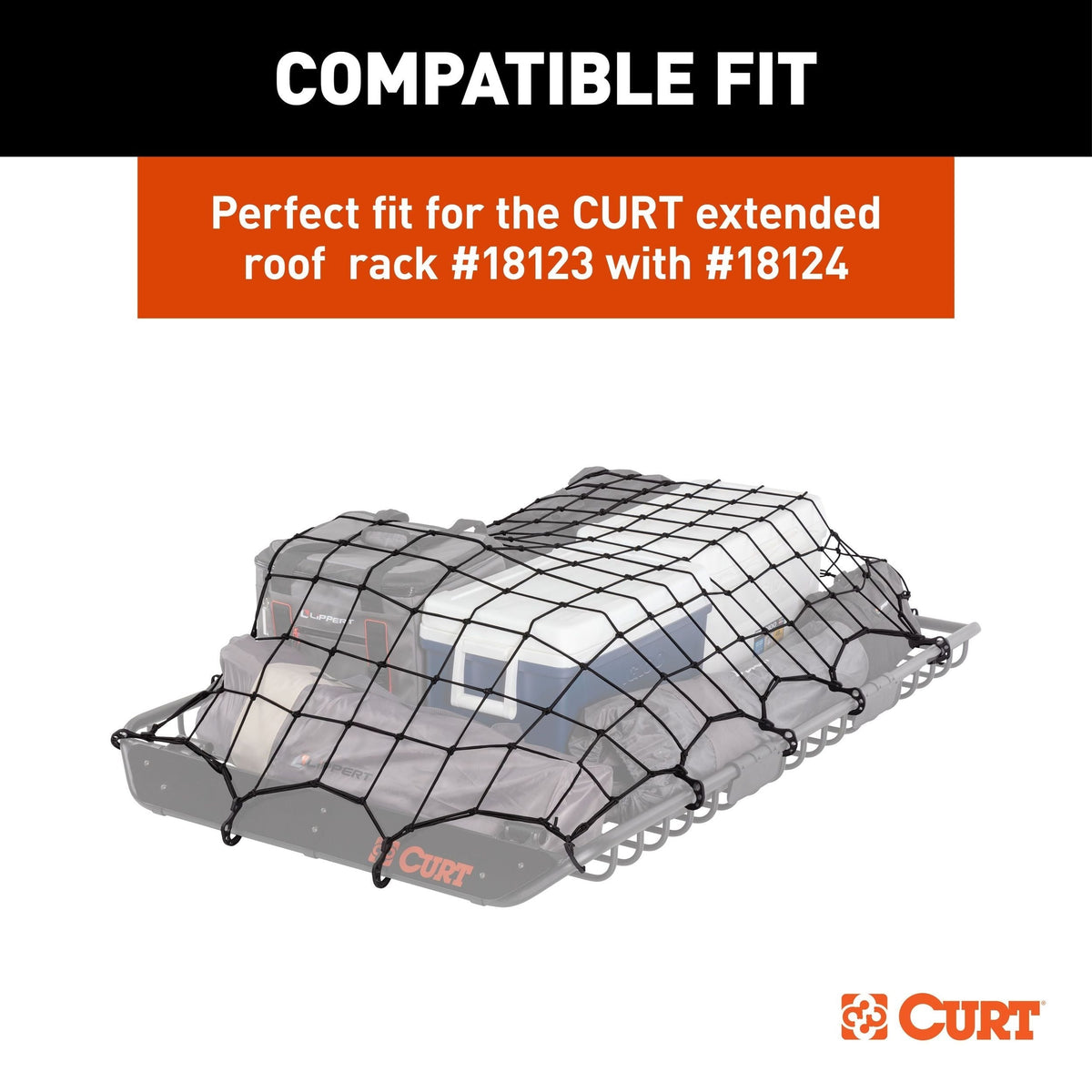 18219 Elastic Cargo Net with Hooks for Extended Roof Basket, 64 x 36-in N4T8 - product image 5
