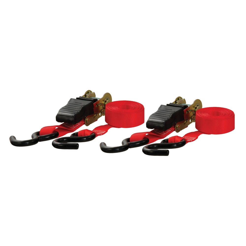 83001 10-ft Red Cargo Straps with S-Hooks (500-lb, 2-pk) S7F7 - product image 1