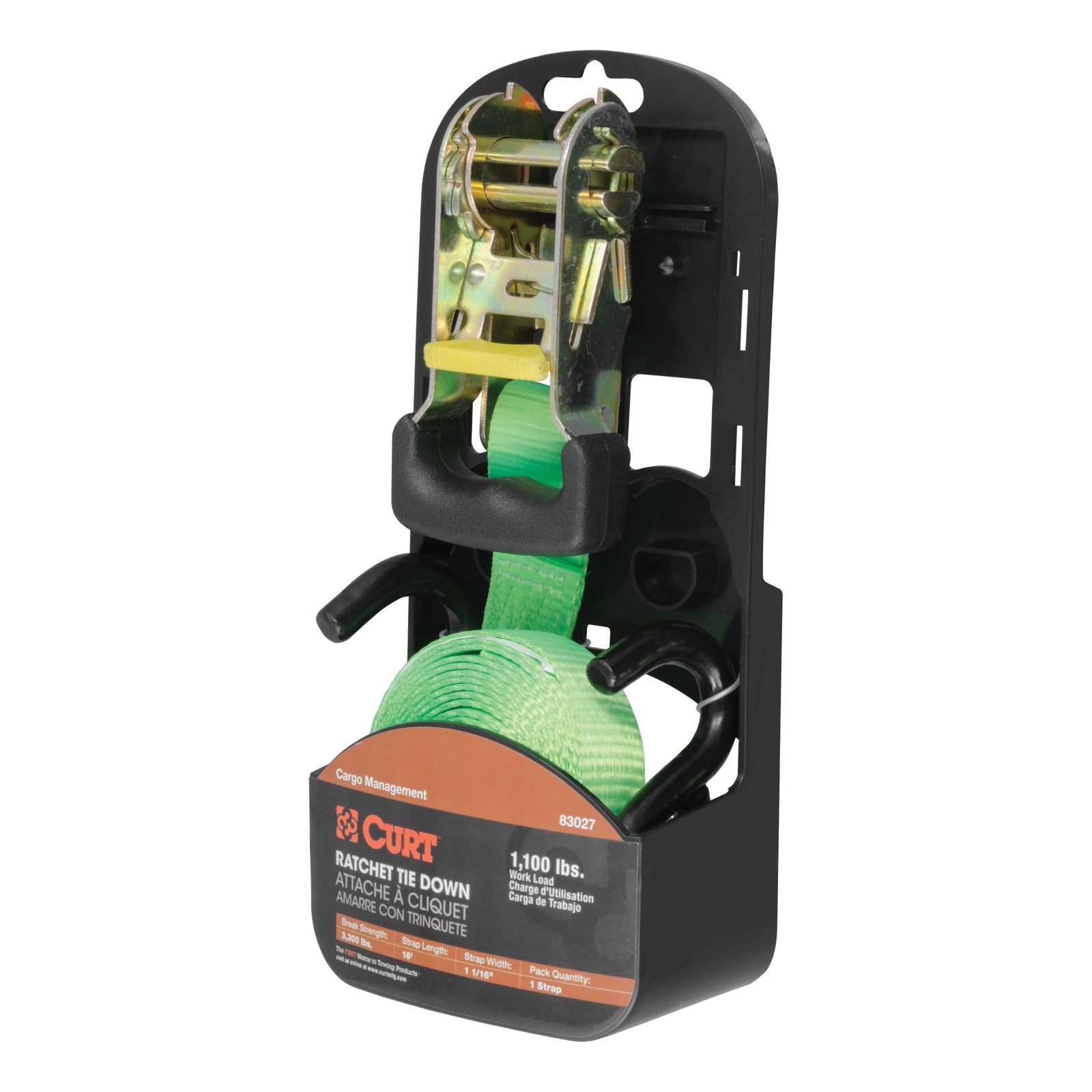 83027 16-ft Lime Green Cargo Strap with S-Hooks (1,100-lb) G9B0 - product image 2